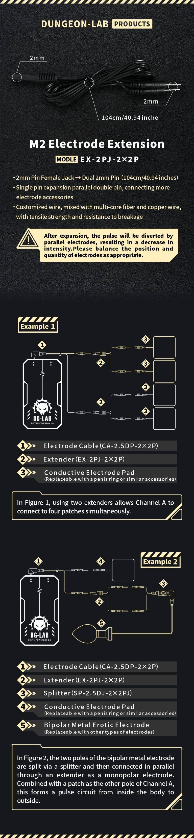 DG-LAB M2 Electrode Extension